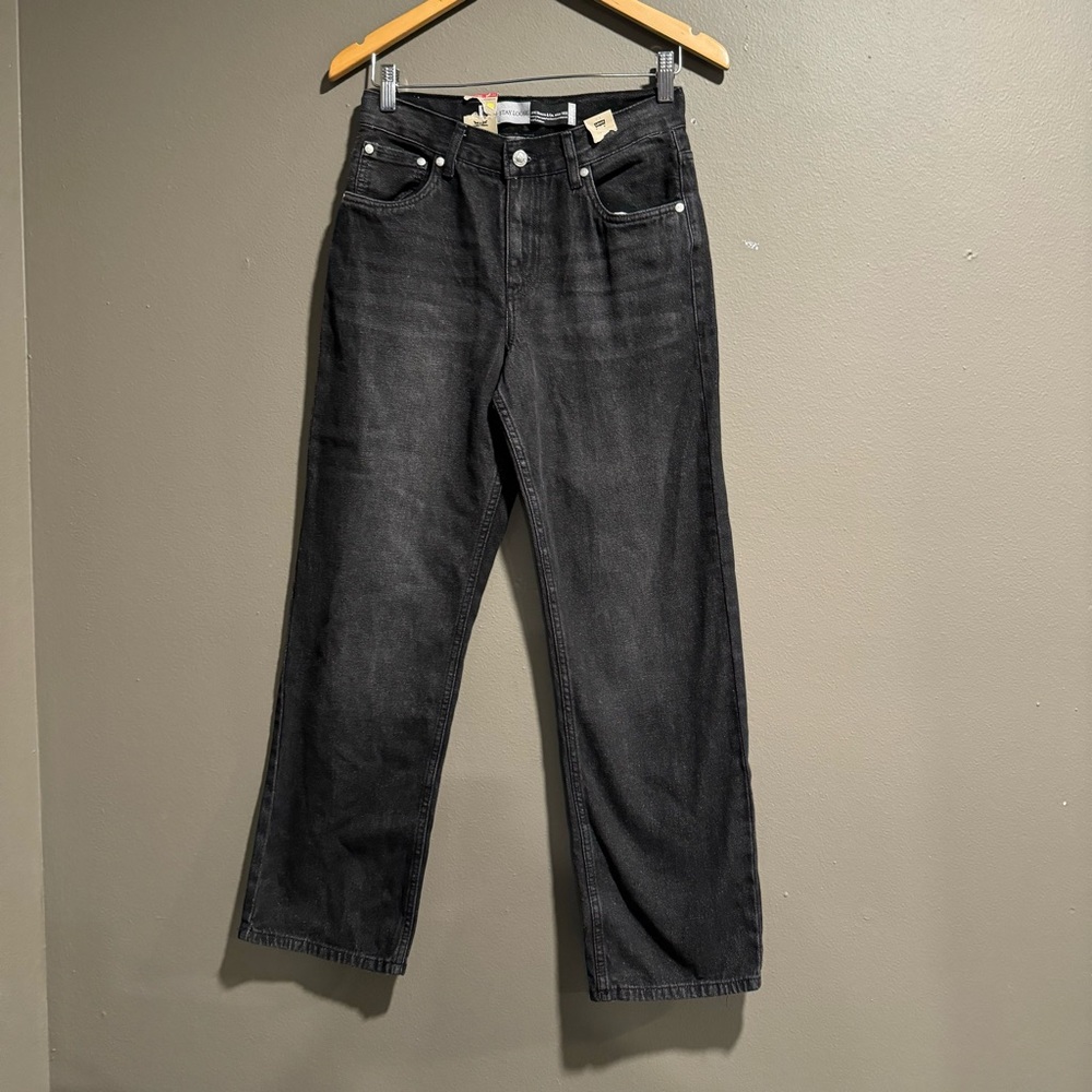 Levi SilverTab Stay Loose 100% Cotton Black Denim Size 16 R W 28 L 30